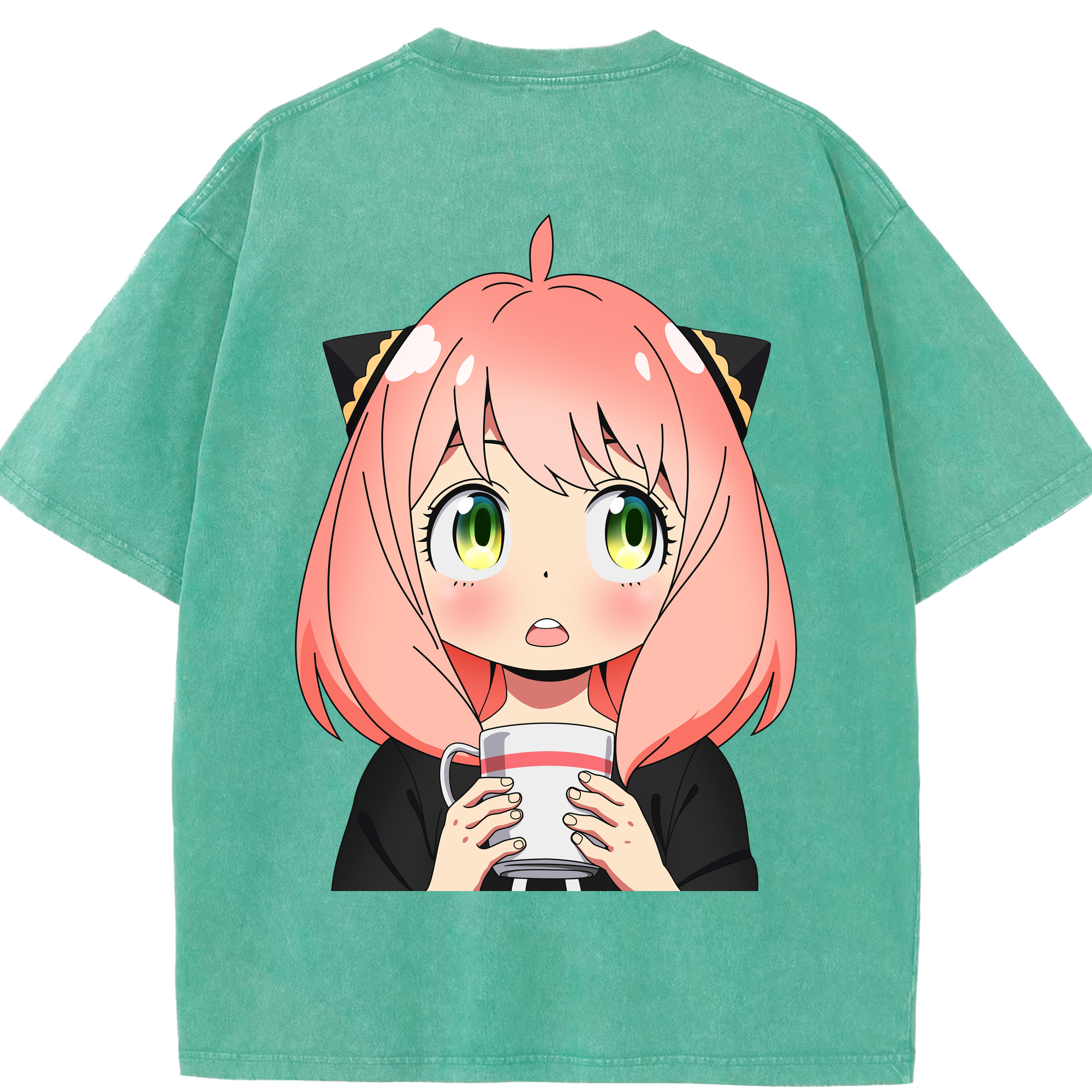 （画像用） SPY×FAMILY间谍家家酒 綿100% ヴィンテージ風 半袖Tシャツ（背面プリント）